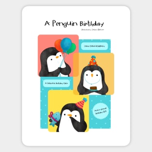 A Penguin Birthday Sticker